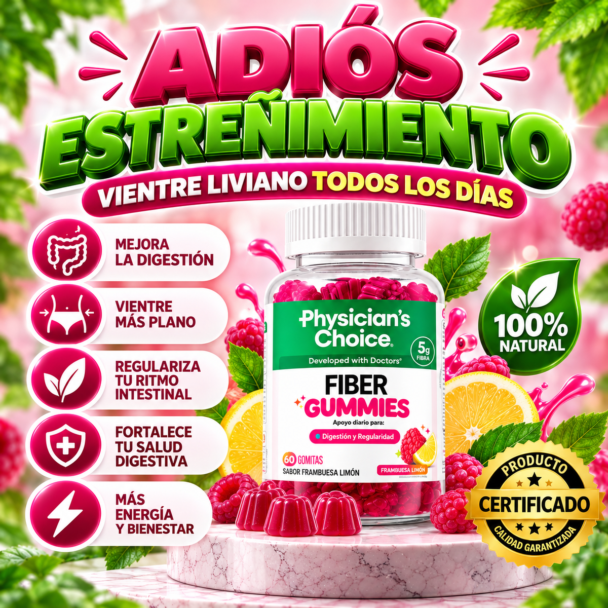 Fiber Gummies Apoyo con la Digestión
