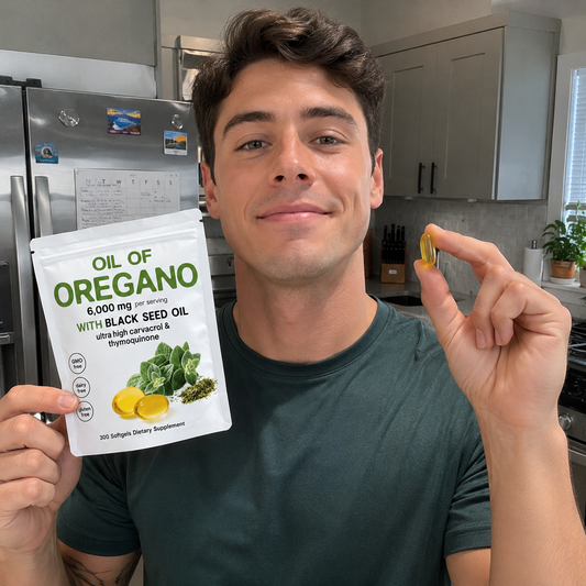 Aceite de Orégano 300 Capsulas Blanco