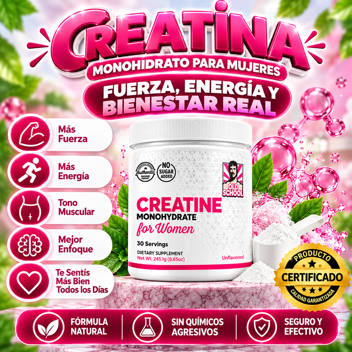 Creatina Para Mujer Old School