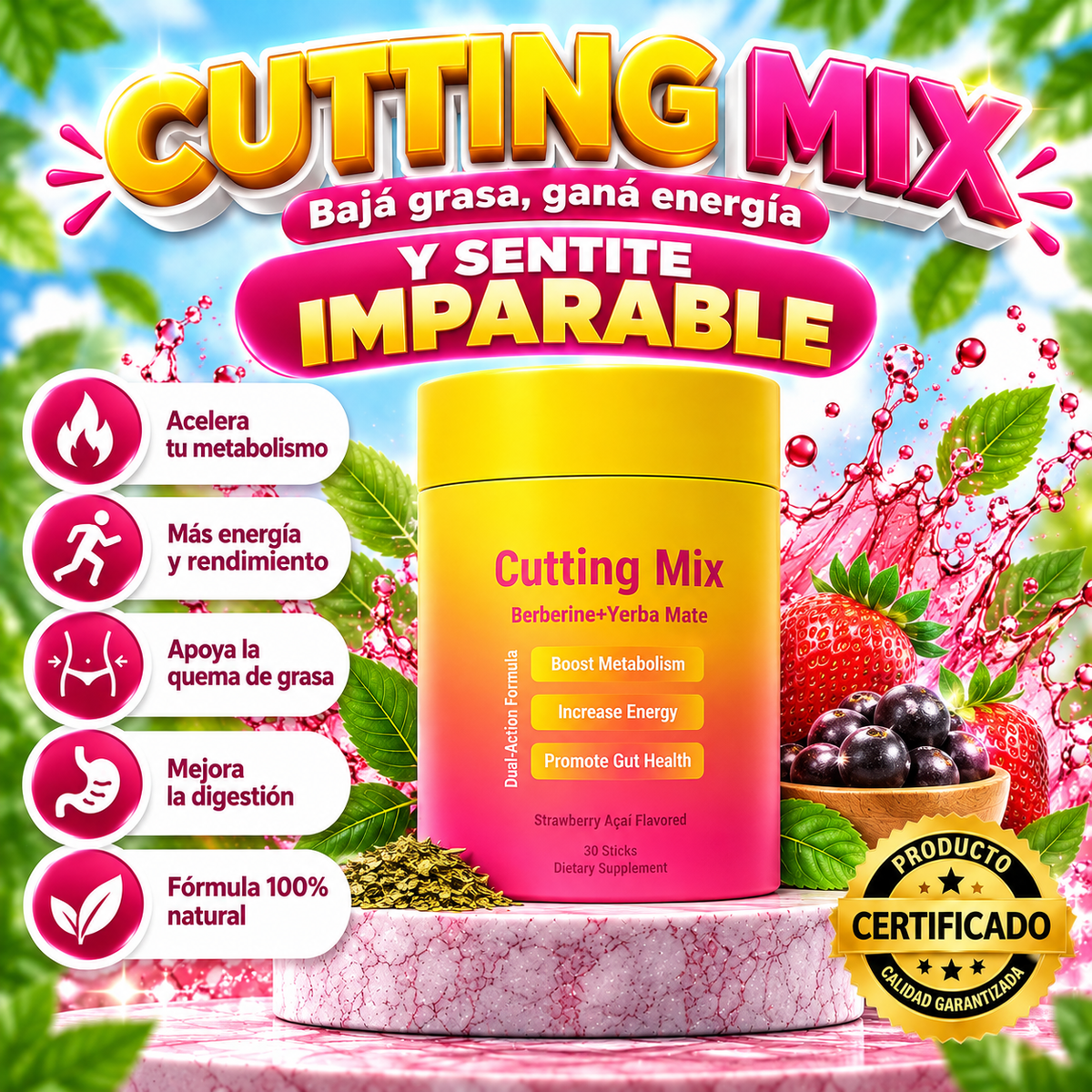 Polvo Cutting Mix Apoya la Pérdida de Peso